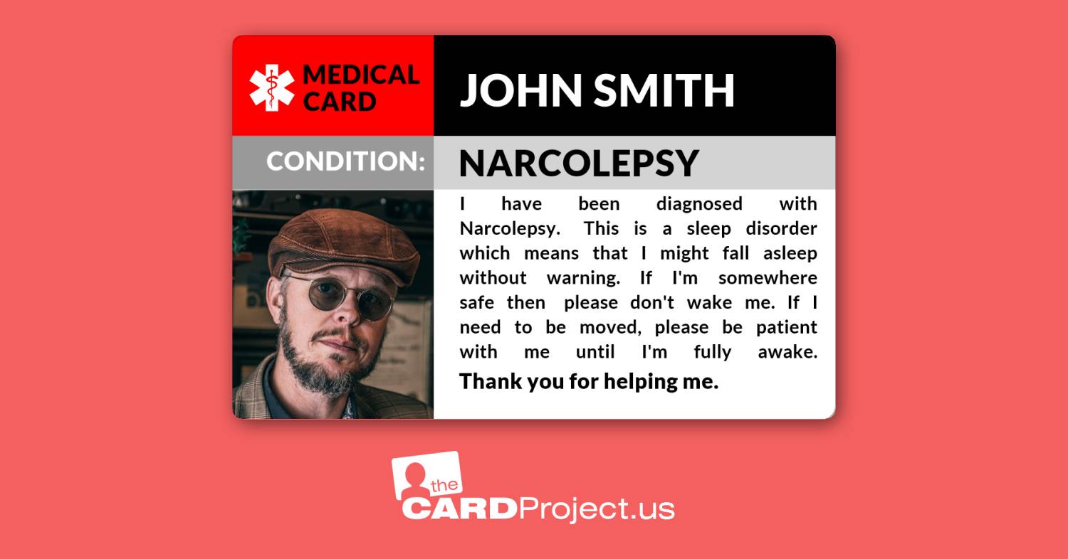 Narcolepsy Photo Medical ID (FRONT)